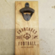LeRoy Woodworks Magnetic Bottle Opener - Crabcakes & Football