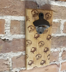 LeRoy Woodworks Magnetic Bottle Opener - Crab & Boh