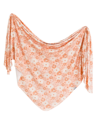 Copper Pearl Knit Swaddle Blanket Penny