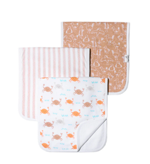 Copper Pearl Burp Cloth Set Tide