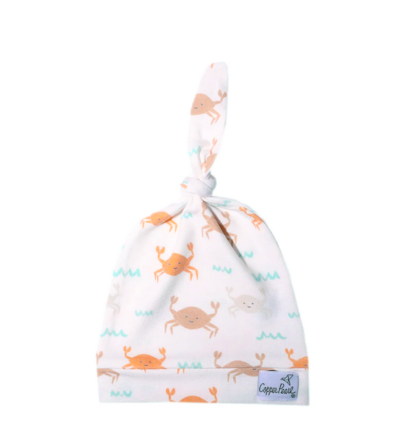 Copper Pearl Top Knot Hat Tide