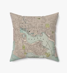 Map Pillow Baltimore