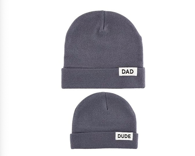 Stephan Baby Dad + Dude Hat Set - Gray