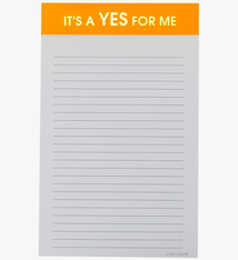 Chez Gagne "It's A Yes For Me" Notepad