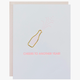 Chez Gagne Cheers To Another Year Paper Clip Letterpress Card