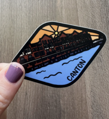 the letters mdn Canton Baltimore Maryland Badge Vinyl Sticker