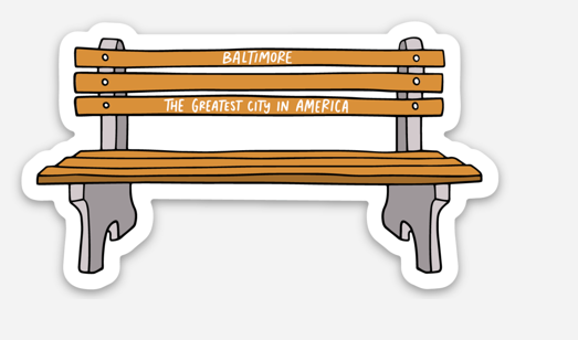 Brittany Paige Baltimore Bench Magnet