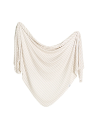 Copper Pearl Knit Swaddle Blanket Coastal