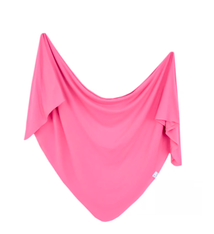 Copper Pearl Knit Swaddle Blanket Flamingo