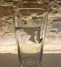 LeRoy Woodworks Maryland Pint Glass