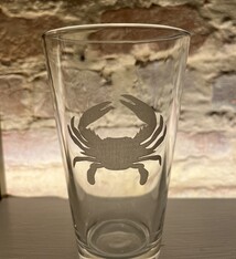 LeRoy Woodworks Crab Pint Glass