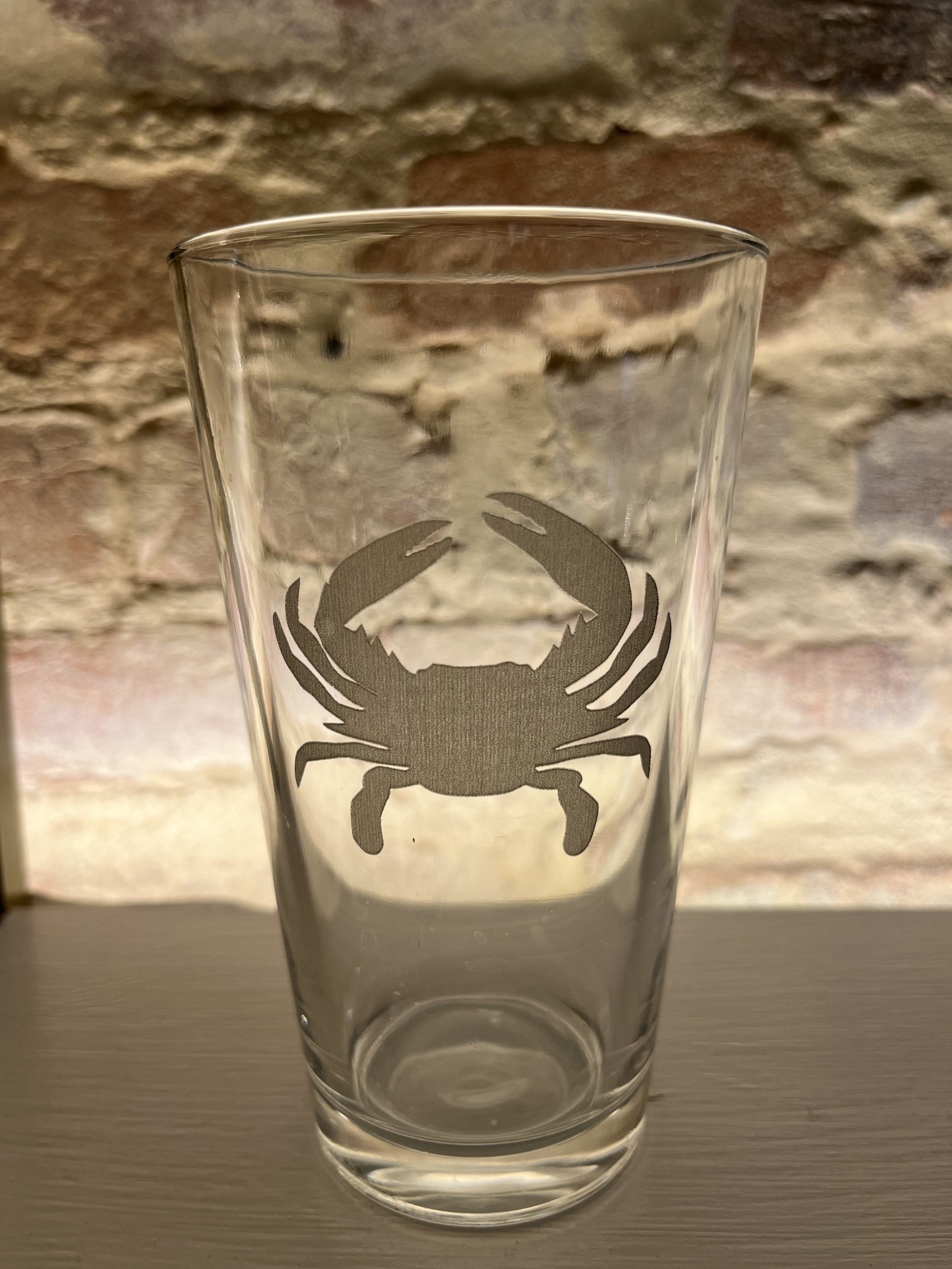 LeRoy Woodworks Crab Pint Glass