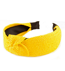 Golden Stella Rattan Headband - Yellow