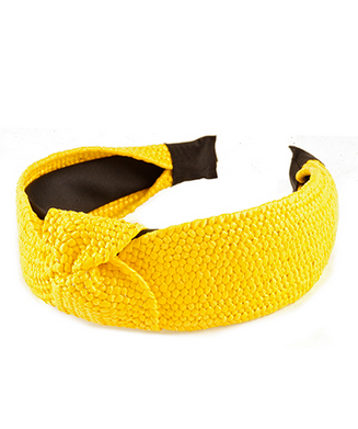 Golden Stella Rattan Headband - Yellow