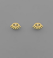 Golden Stella CZ Eye & Eyelash Studs