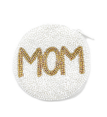 Golden Stella Mom Circle Coin Pouch