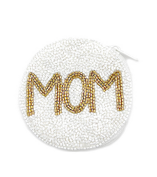 Golden Stella Mom Circle Coin Pouch