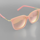 Golden Stella Acrylic Frame Sunglasses - Pink/Mirror