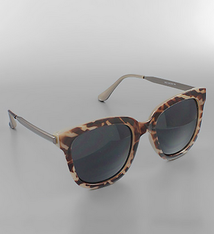 Golden Stella Acrylic Frame & Metal Leg Sunglasses - Gray Marble Black