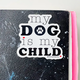 Steel Petal Press Dog Child Typographic Die-Cut Sticker