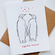 Steel Petal Press Penguins Together Forever Card