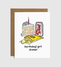 Brittany Paige Girl Dinner Birthday Card