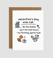 Brittany Paige Valentine's Day Wish List Card