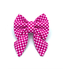 Banjo's Bows Pink Gingham Sailor Dog Bow Tie