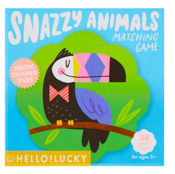 CR Gibson Hello!Lucky SNAZZY ANIMALS MATCHING GAME