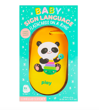CR Gibson Hello!Lucky BABY'S FIRST WORDS SIGN LANGUAGE FLASHCARDS