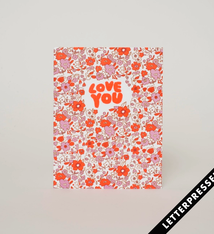 Egg Press Love You Calico Card