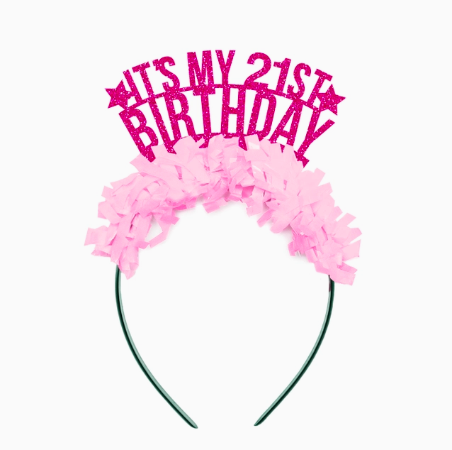 Festive Gal It's My 21st Birthday Party Headband Crown