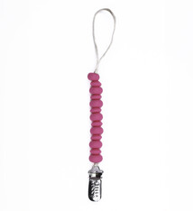 Bella Tunno Beaded Pacifier Clip - Punch
