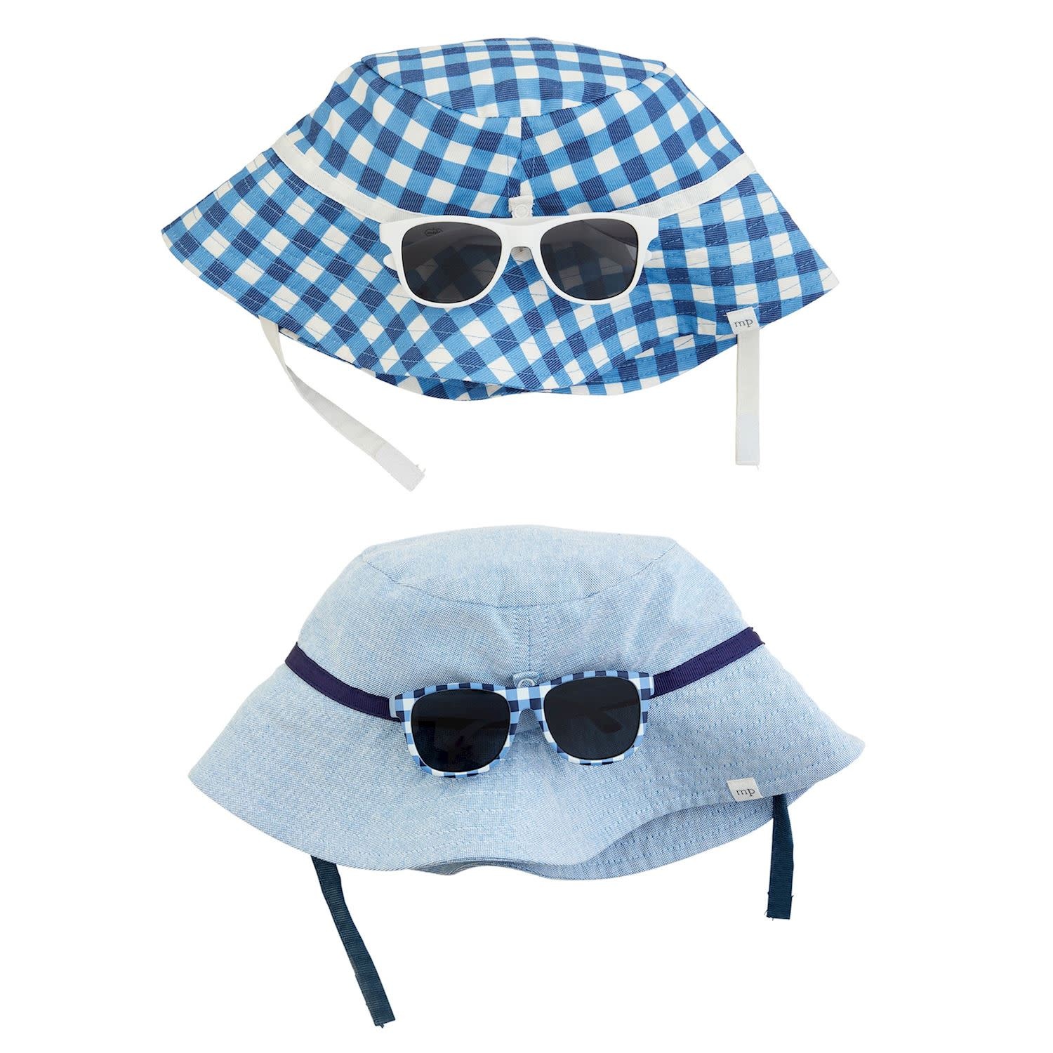 Mud Pie Oxford Hat & Sunglasses Set