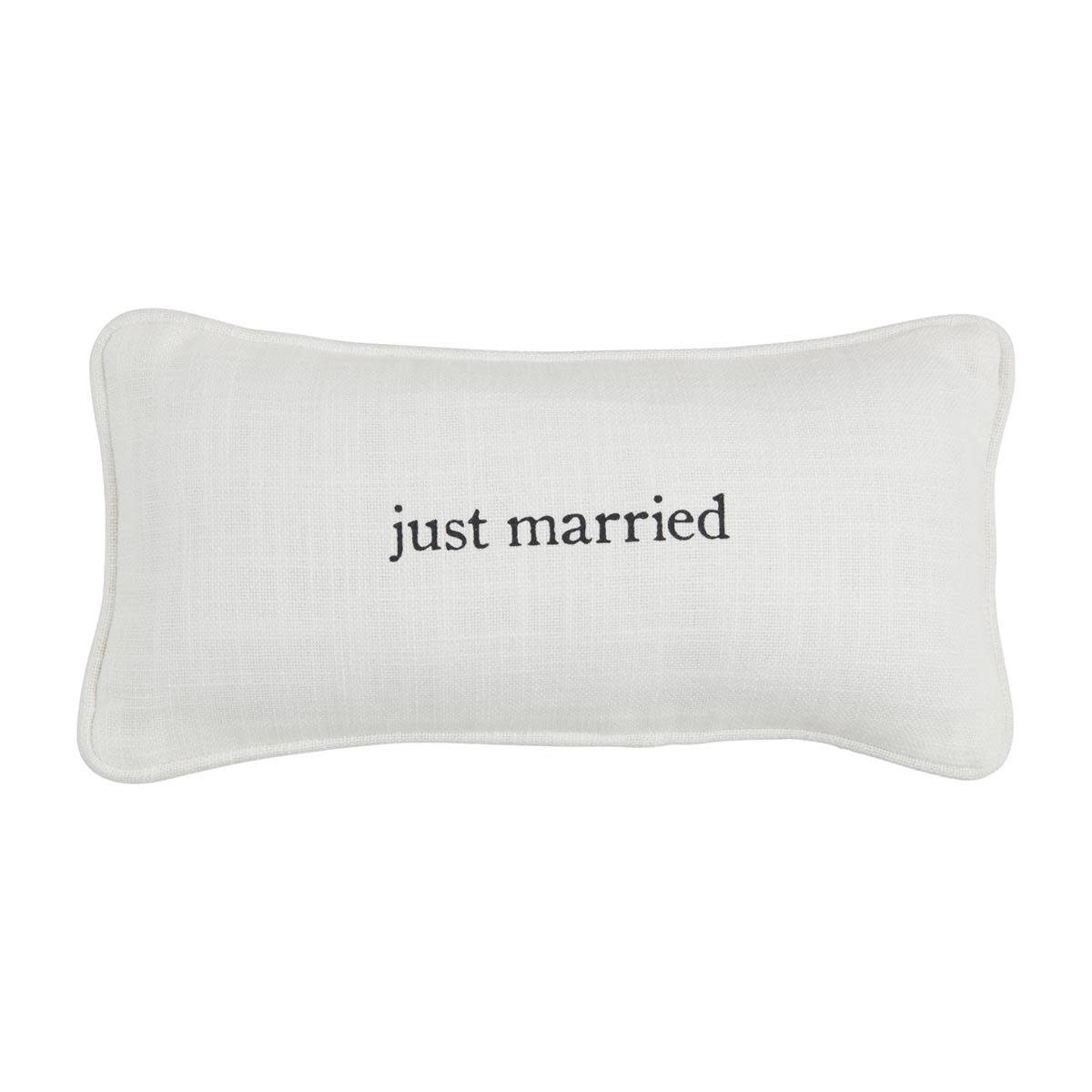 Mud Pie Just Married Mini Pillow