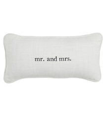 Mud Pie Mr. & Mrs. Mini Pillow