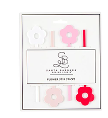 Creative Brands Acrylic Stir Sticks - Pink Flowers
