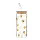 Creative Brands Glass Cold Brew Tumbler - Gold Flowers