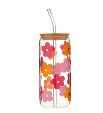 Creative Brands Glass Tumbler - Multi-Flowers
