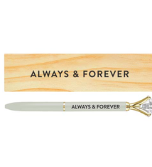 Creative Brands Wood Box with Pen Gem Pen - Always & Forever