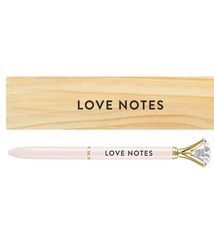 Creative Brands Wood Box with Gem Pen - Love Notes