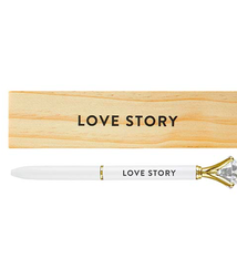 Creative Brands Wood Box with Gem Pen - Love Story