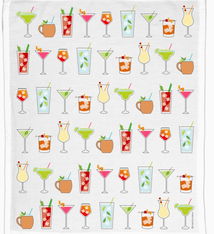Coast & Cotton Classic Cocktails Tea Towel