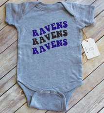 Paper Cow Clothing Ravens Bodysuit