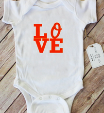 Paper Cow Clothing LOVE Orioles Bodysuit