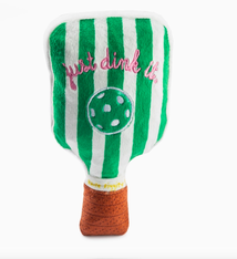 Haute Diggity Dog Green Stripe Pickleball Paddle Dog Toy