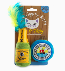 Haute Diggity Dog Kitty Clicquot (Bottle & Caviar) Organic Catnip Toys