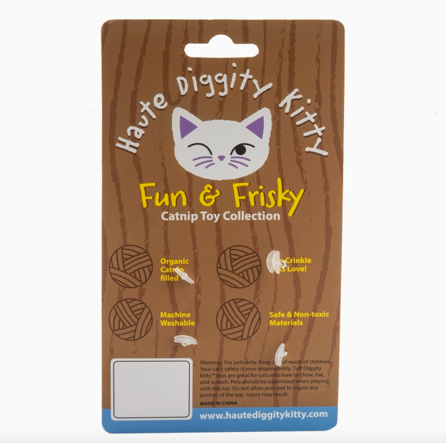 Haute Diggity Dog Kitty Vuiton Balls (Checker) Catnip Toys