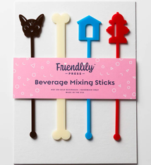 Friendlily Press Pet Dog Acrylic Drink Stirrer