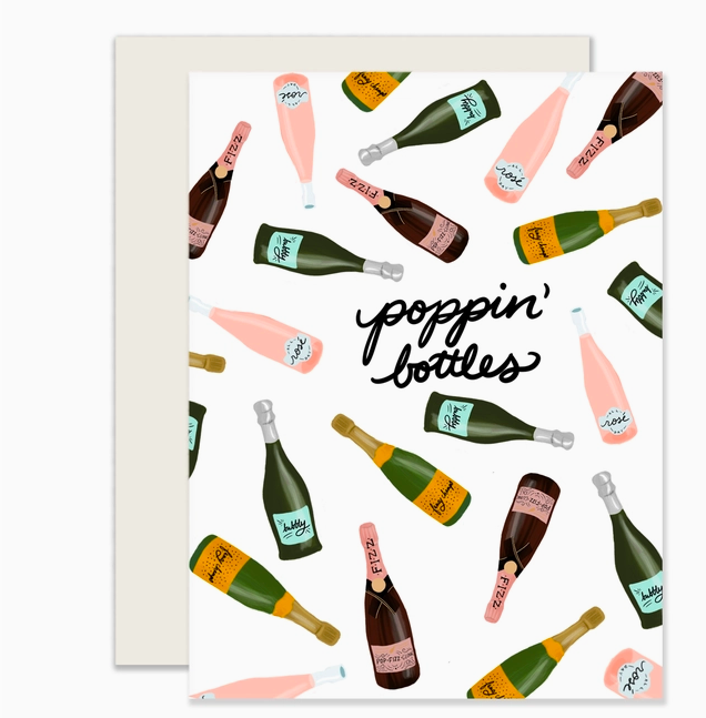 Slightly Stationary Poppin' Bottles Congratulations Card